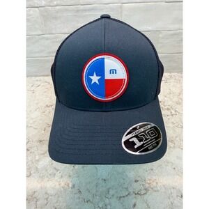 TravisMathew Mens Dark Tide Texas Flag Patch Trucker Hat Navy Blue